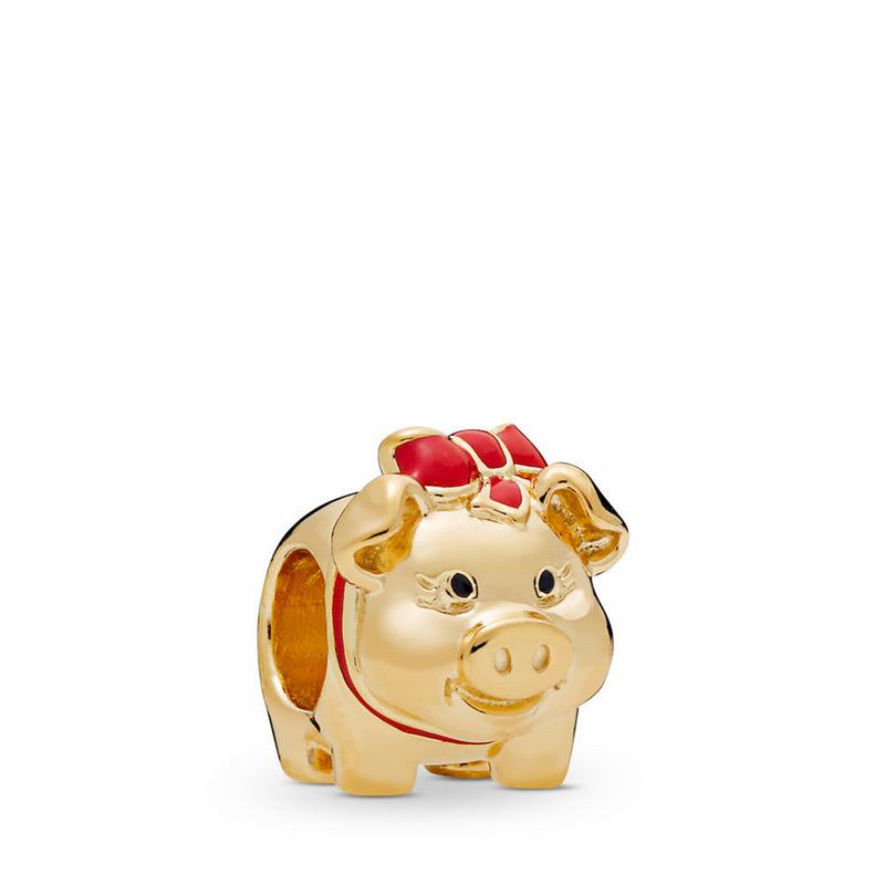 Pandora Shine™ Piggy Bank Charm Online NZ, 18ct Gold Plated (893064-YSI)